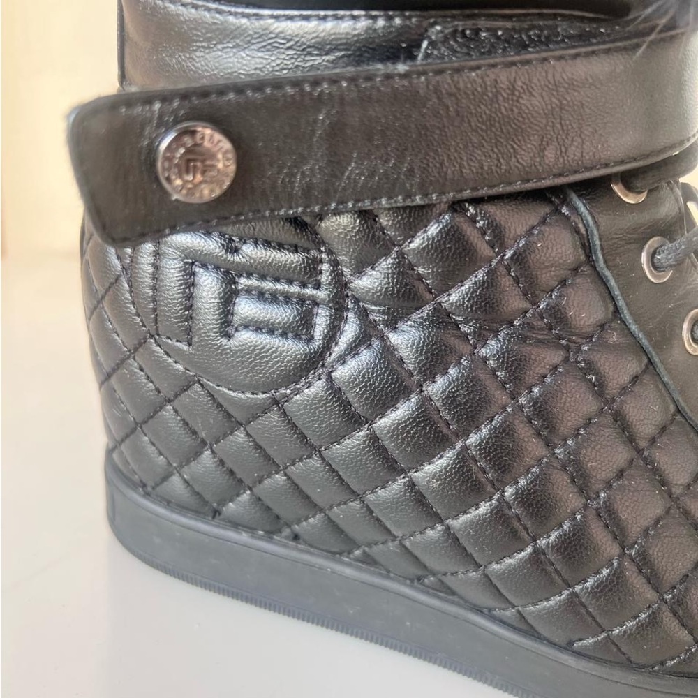 Made in Italy Marino Fabiani Black High-Top Sneakers with fur orthopedic heel - Picture 10 of 12